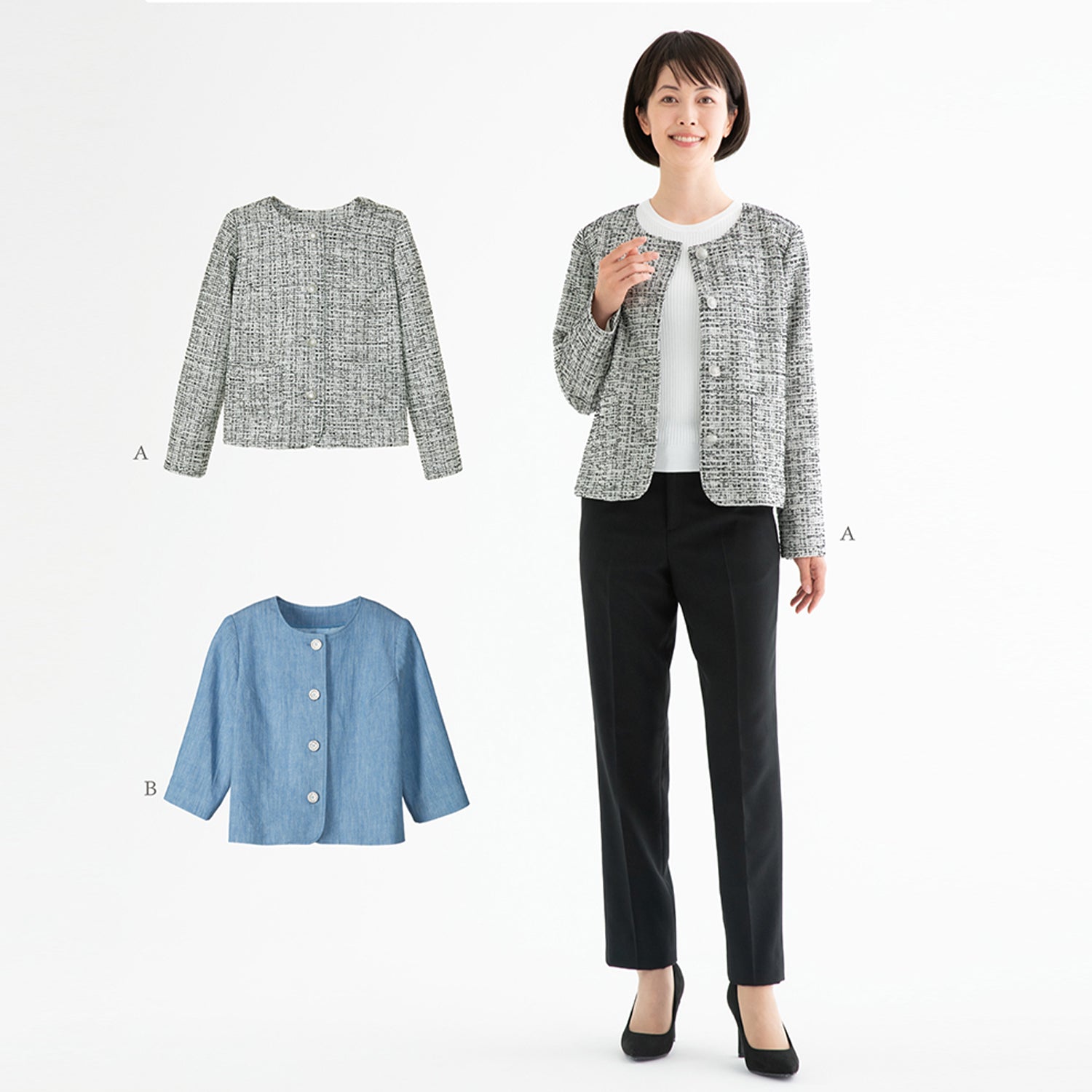 No-Collar Jacket Ladys | Paper pattern