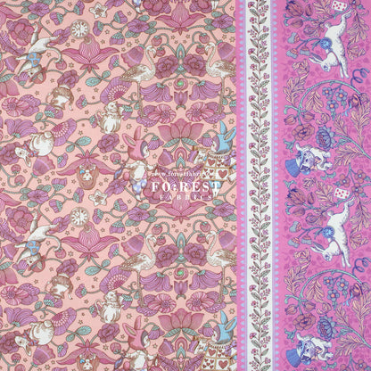 Satin Super Cotton - JoliFleur Poisonberry Thief fabric PINK