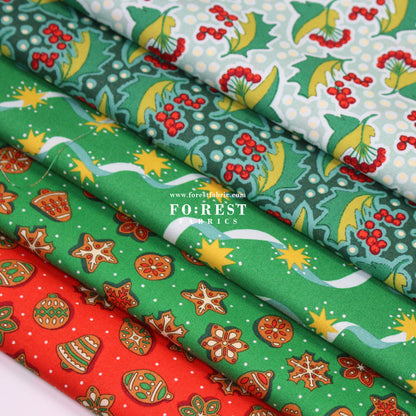 Quilting Liberty Festive Fair Chirtmas fabric SET