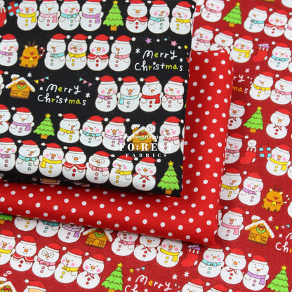 Fat Quarters cotton - christmas Snow Man fabric