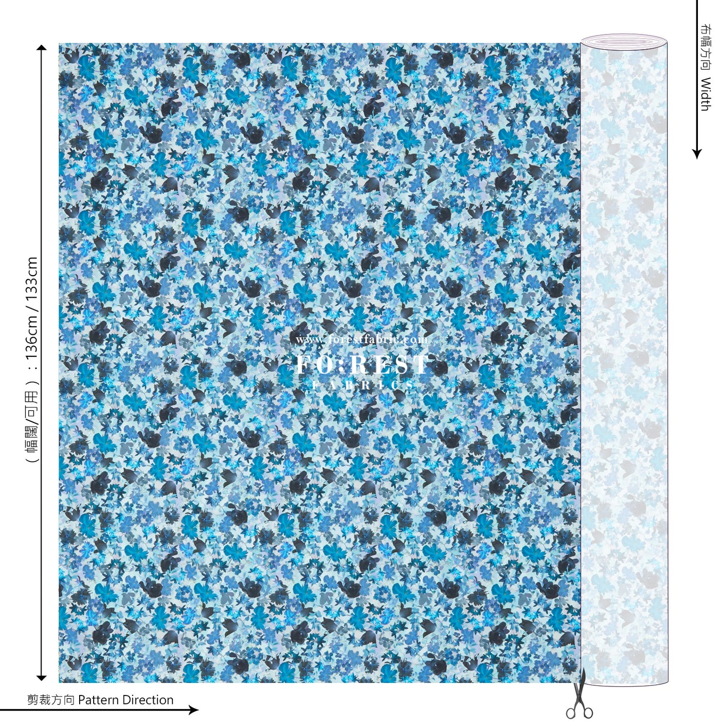 Liberty of London (Cotton Tana Lawn Fabric) - Futuristic Floral