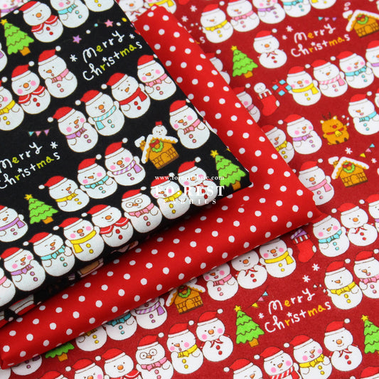 Fat Quarters cotton - christmas Snow Man fabric