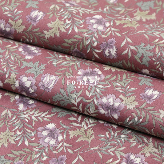 cotton - Dried Flowers fabric Mauve