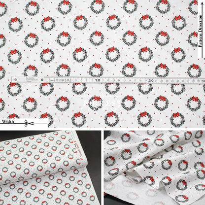 cotton - Wreath Noel Fabric