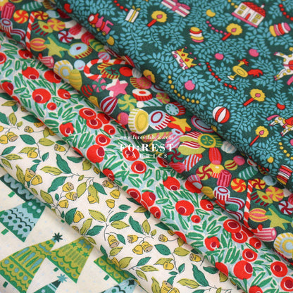 Quilting Liberty Festive Fair Chirtmas fabric SET