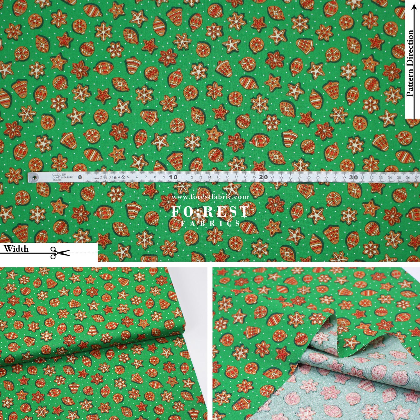 Quilting Liberty - Gingerbread Delight fabric A