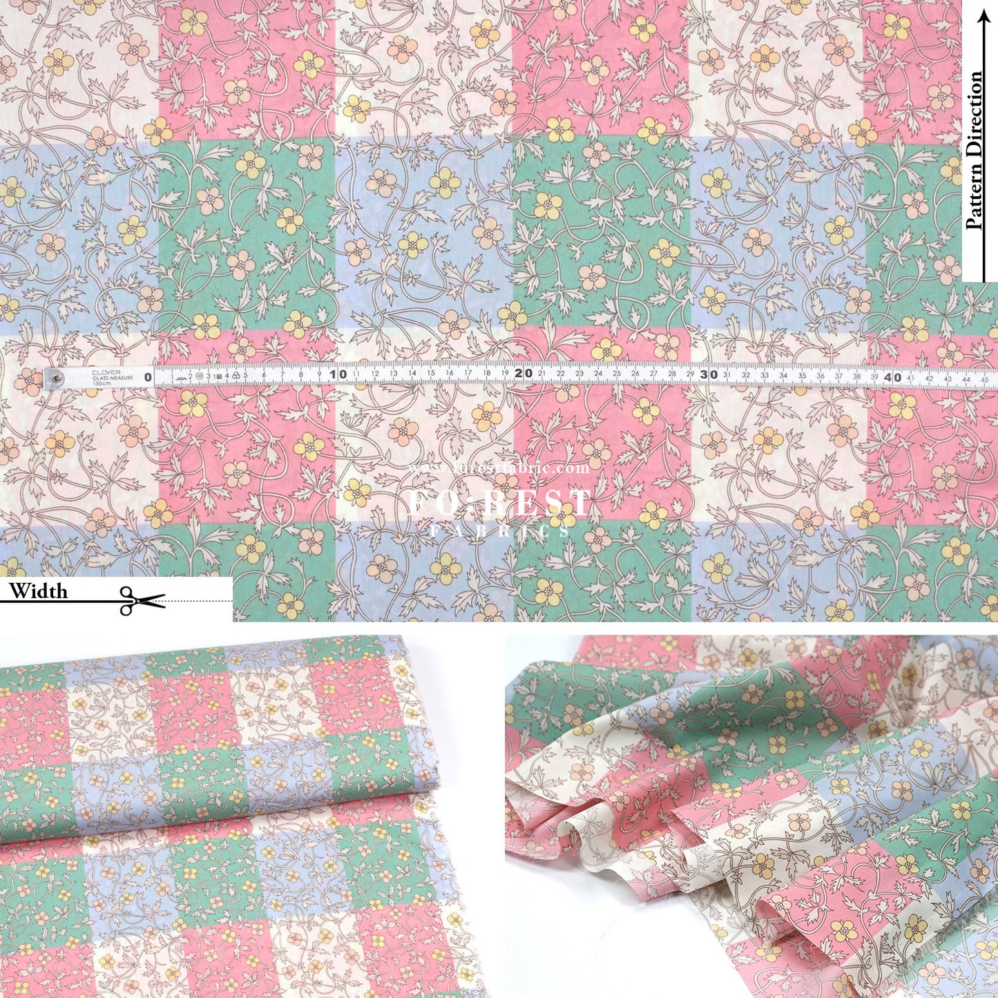 Liberty of London (Cotton Tana Lawn Fabric) - Rosita Check