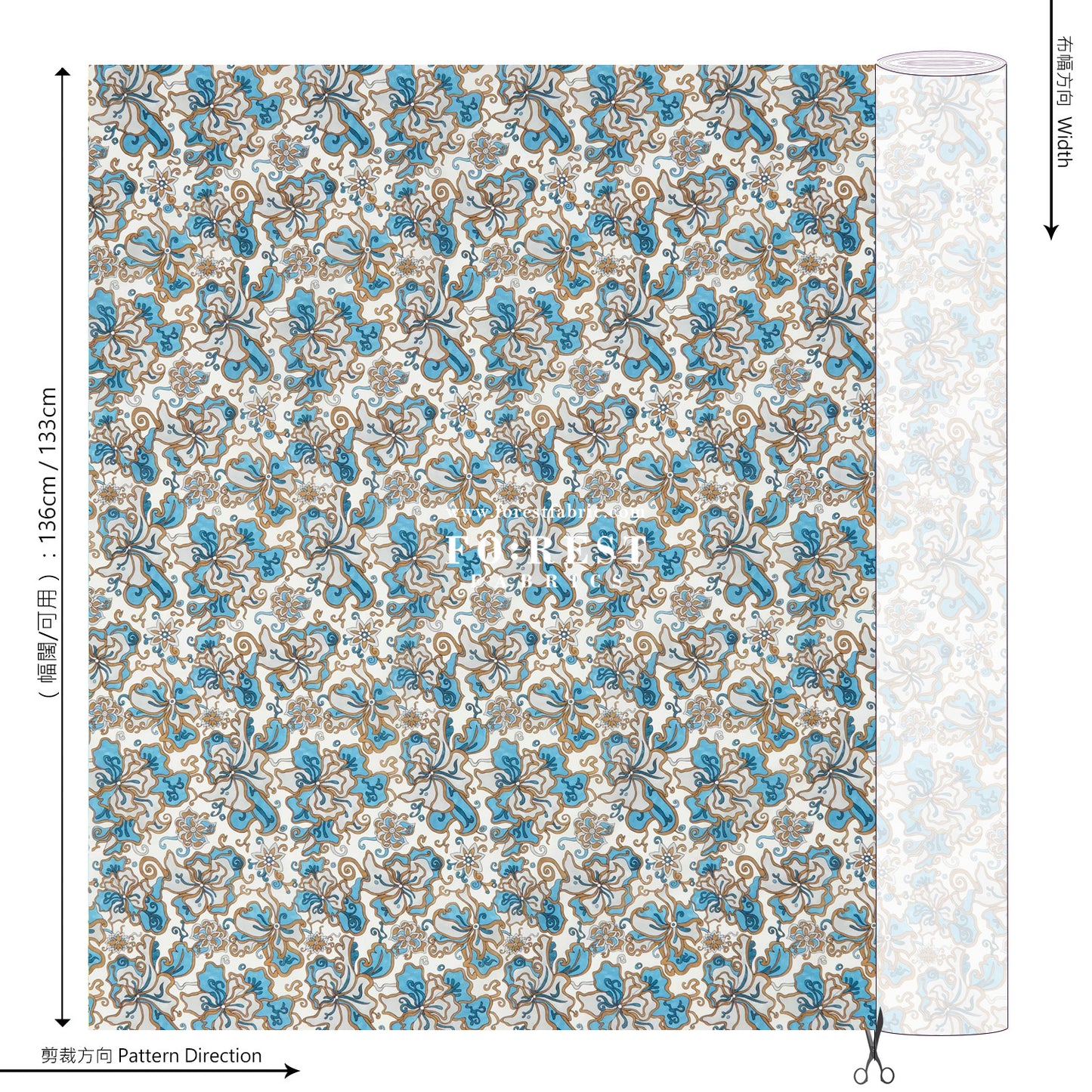 Liberty of London (Cotton Tana Lawn Fabric) - King's Road