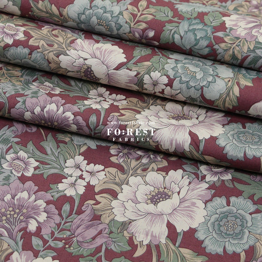 cotton - Gentle Flowers fabric Mauve