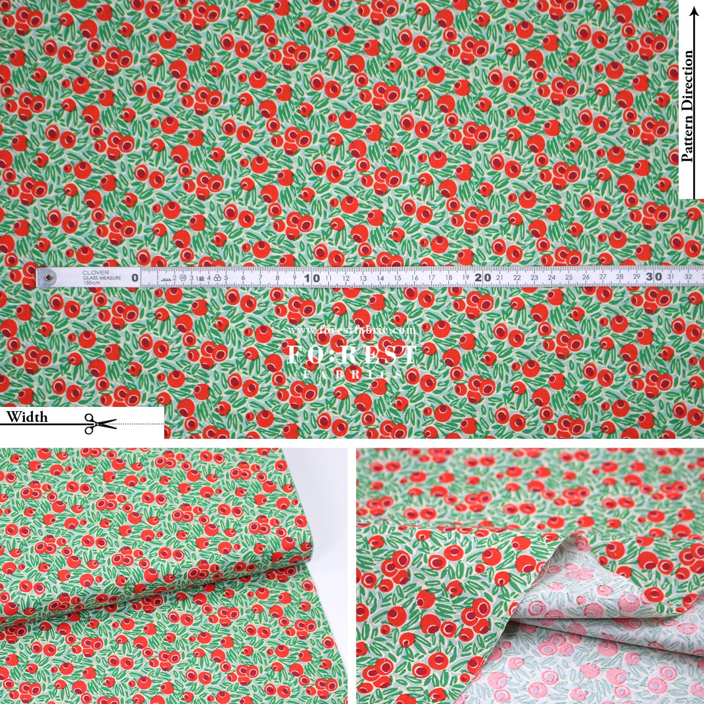 Quilting Liberty - Yew Berries fabric A