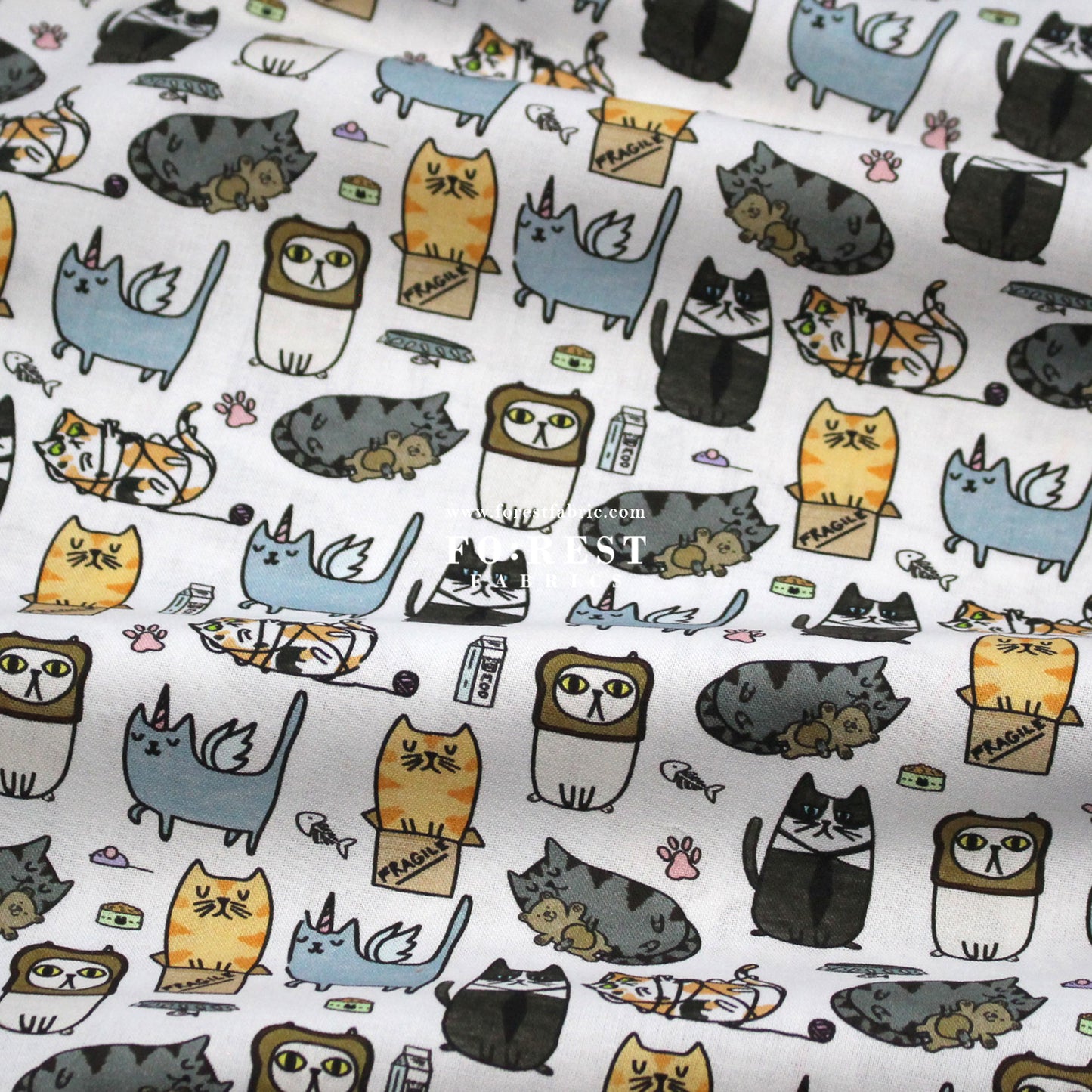 cotton - Silly Cats fabric