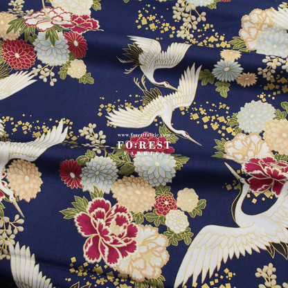 cotton - Crane fabric Navy