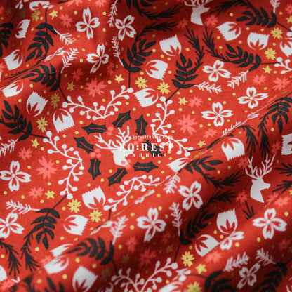 cotton - Gather Holly Metallic fabric