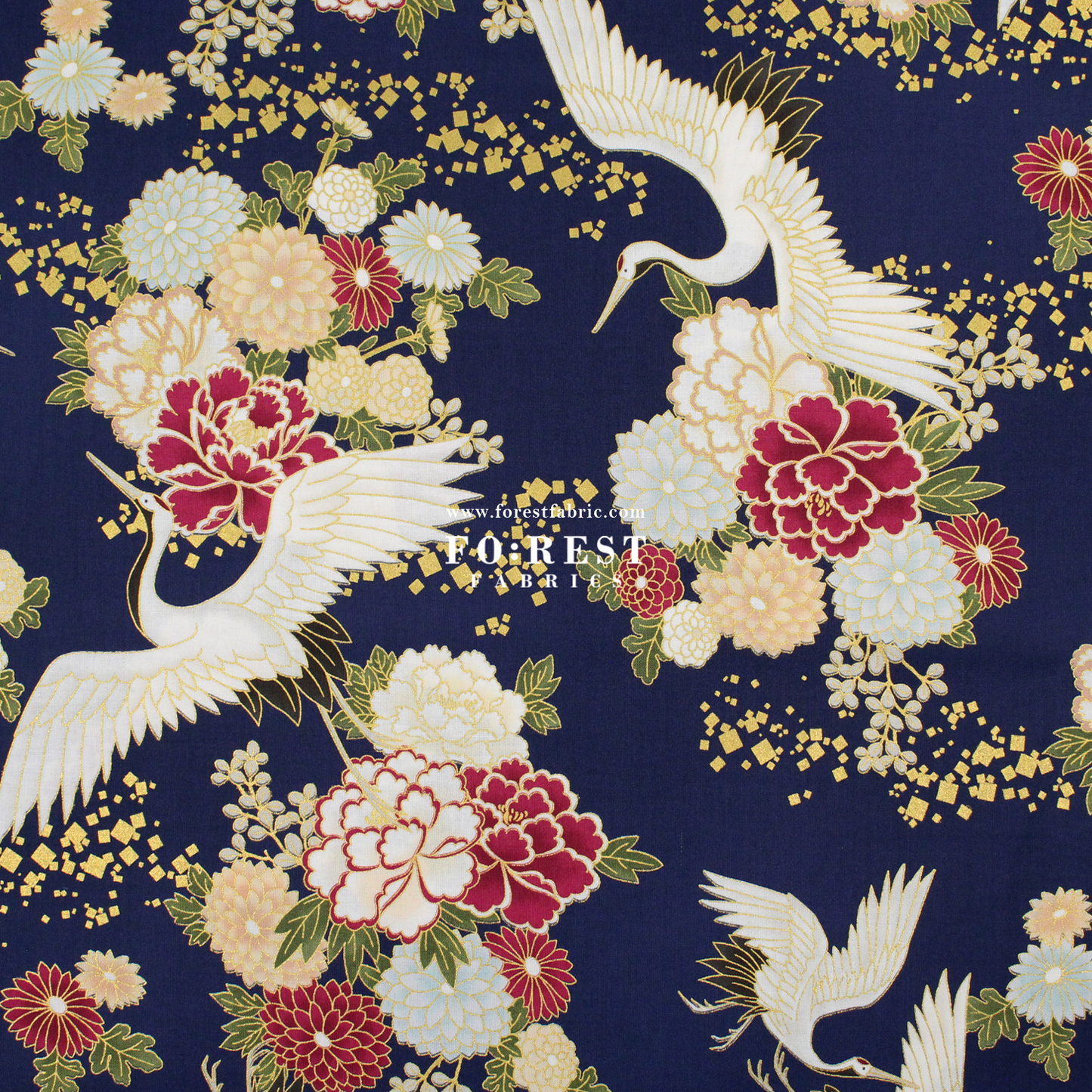 cotton - Crane fabric Navy