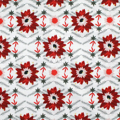 cotton - Poinsettia Crimson Metallic fabric