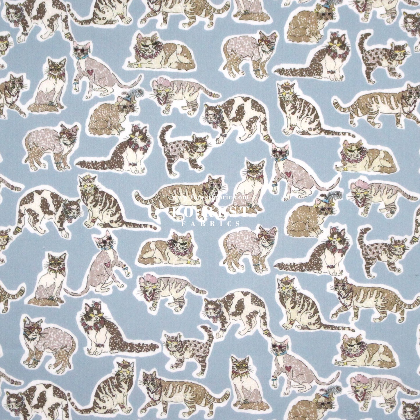 Liberty of London (Cotton Tana Lawn Fabric) - Willoughby Cats