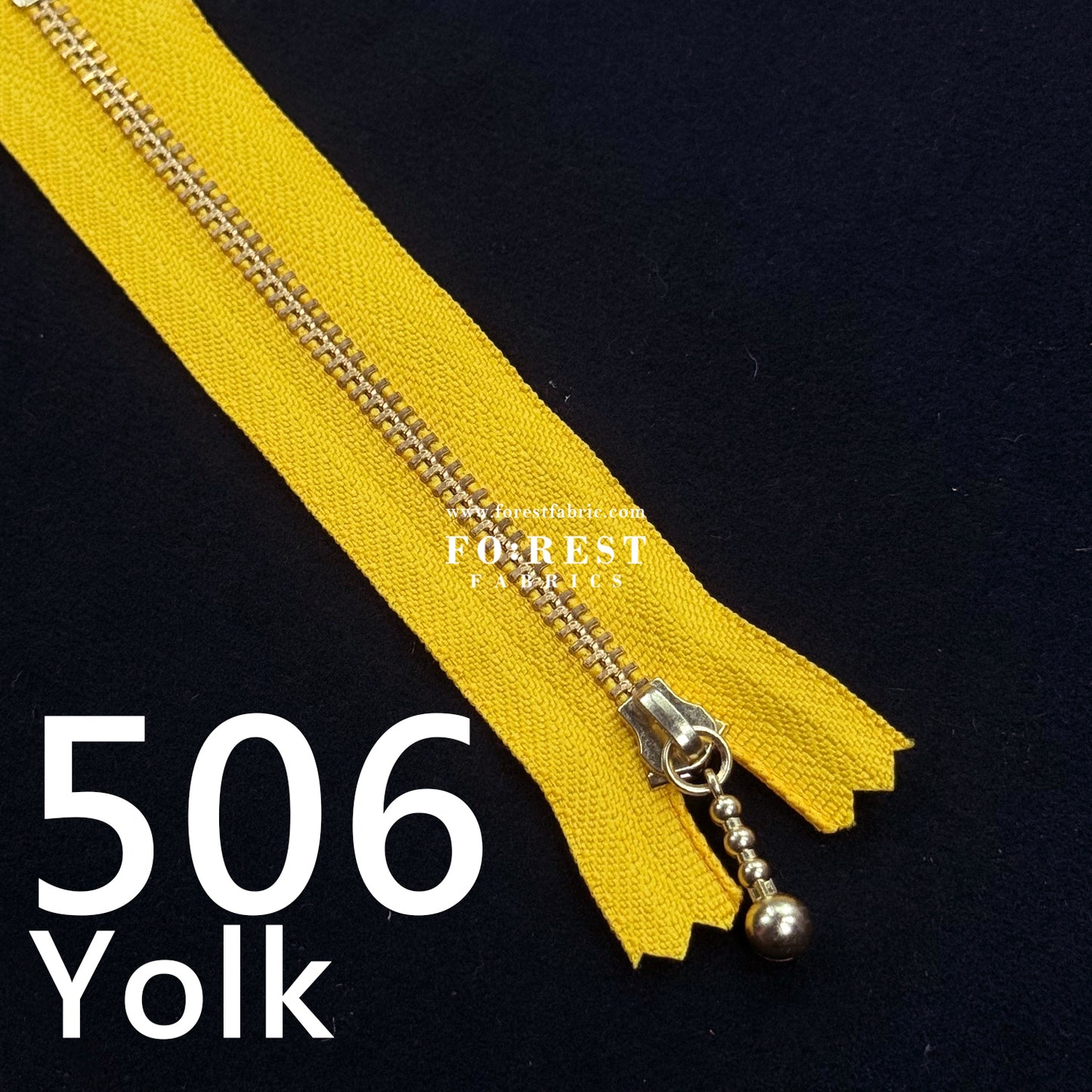 YKK 20cm Zipper Golden