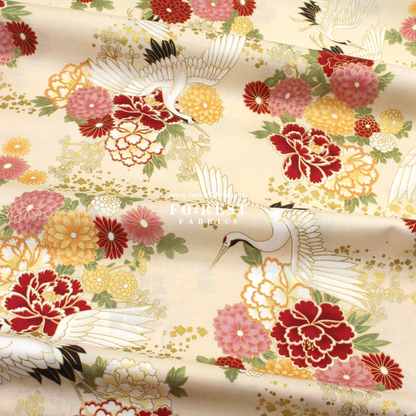 cotton - Crane fabric Cream