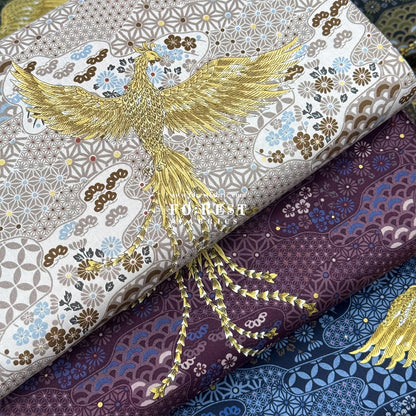 cotton - Phoenix with metallic fabric Cream