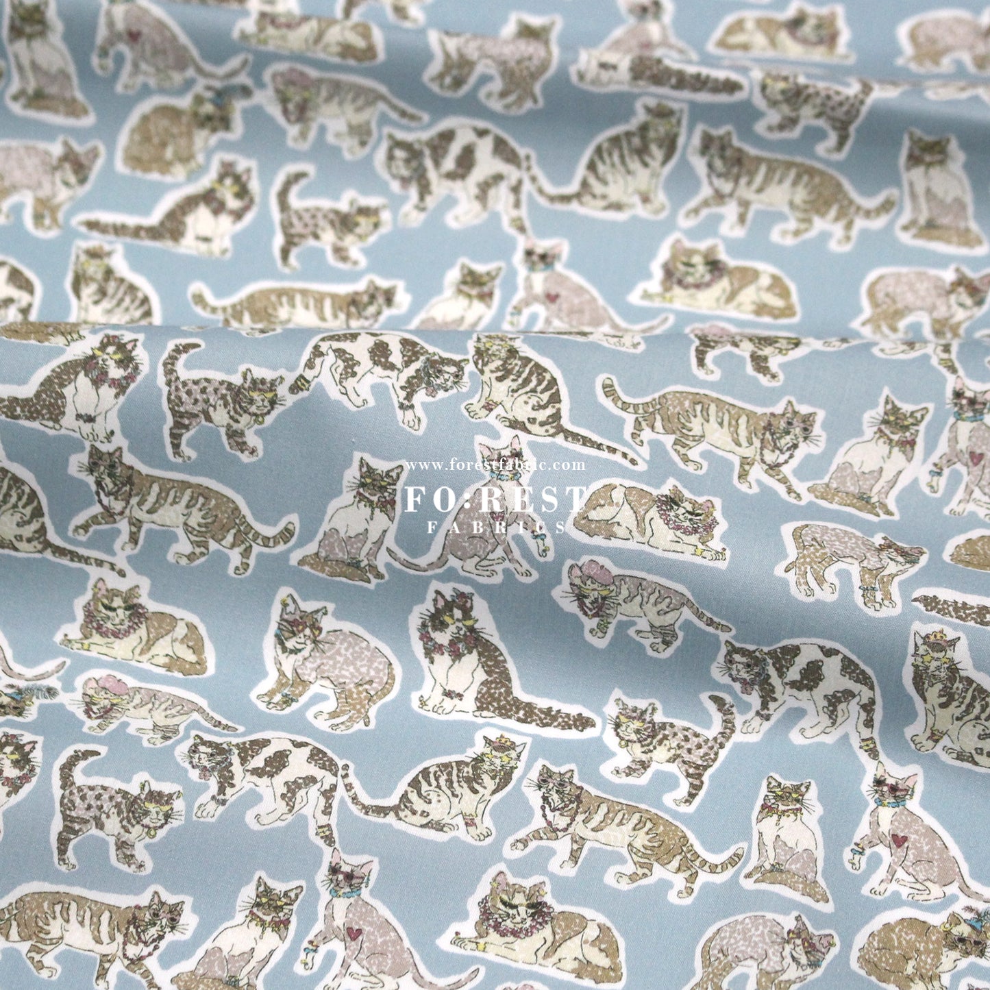 Liberty of London (Cotton Tana Lawn Fabric) - Willoughby Cats