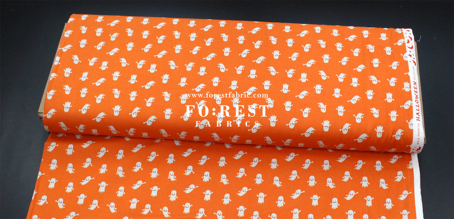 cotton - Ghosts Orange fabric