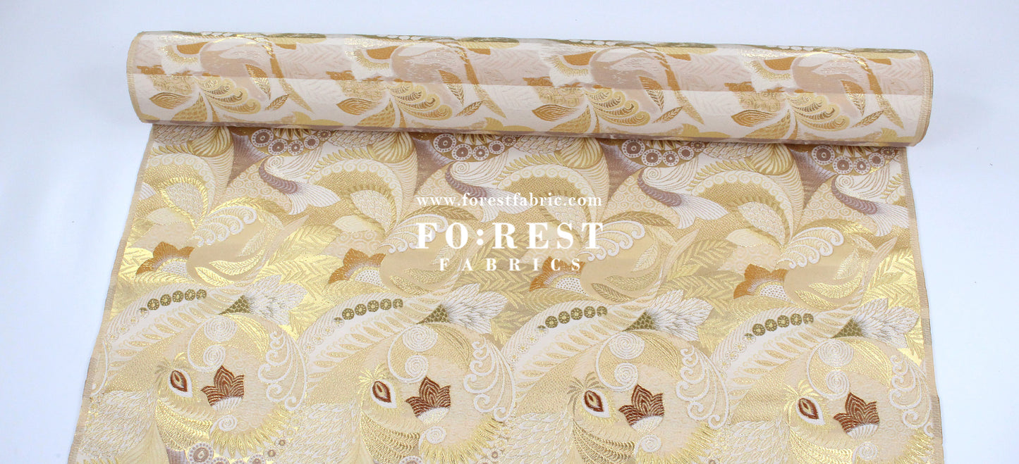 Gold Brocade - Sea fabric Gold