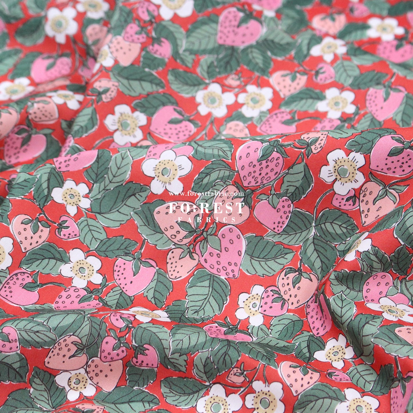 Liberty of London (Cotton Tana Lawn Fabric) - Strawberry Dream