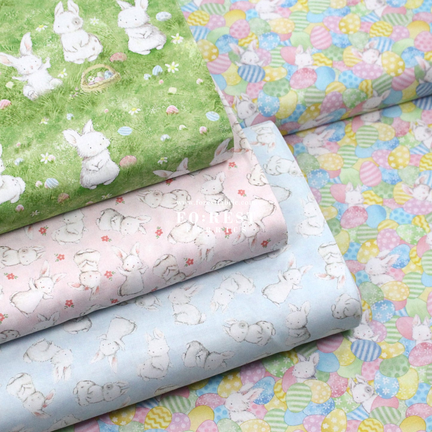 cotton - Rabbit Easter Egg fabric