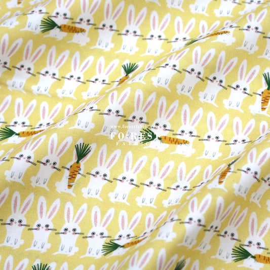 cotton - Carrot and Rabbit fabric