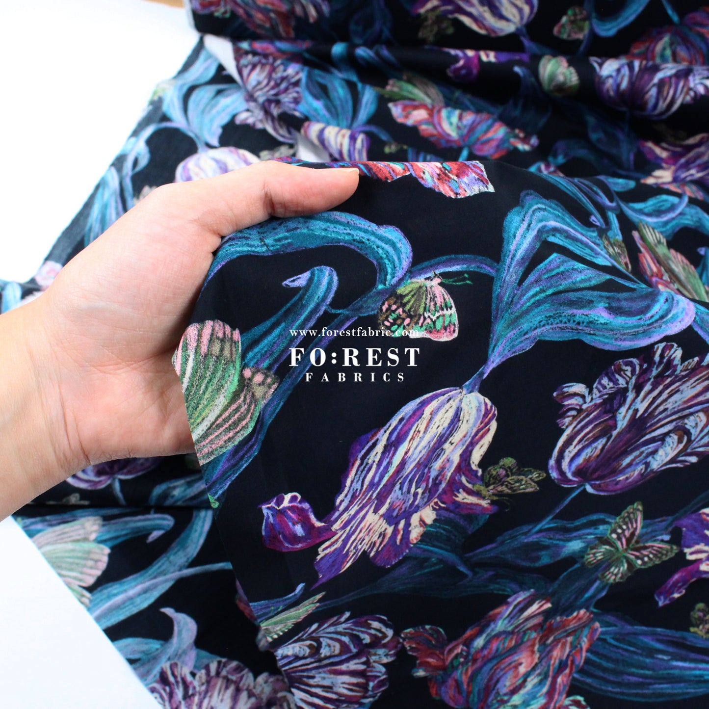 Liberty of London (Cotton Tana Lawn Fabric) - Midnight Sketch C