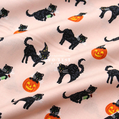 cotton - Black Cat Blush Metallic fabric