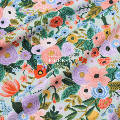 cotton - Garden Party Petite - Mint fabric