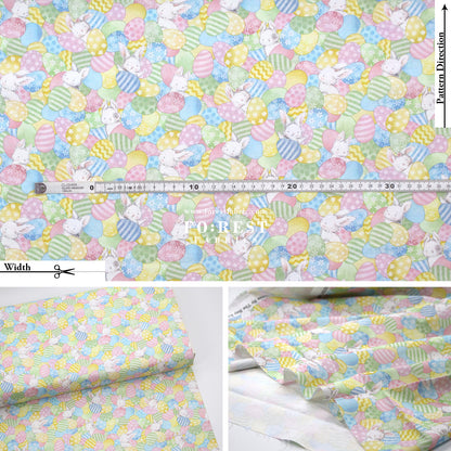 cotton - Rabbit Easter Egg fabric