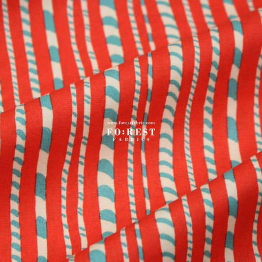 Quilting Liberty - Candy Cane Stripe fabric A