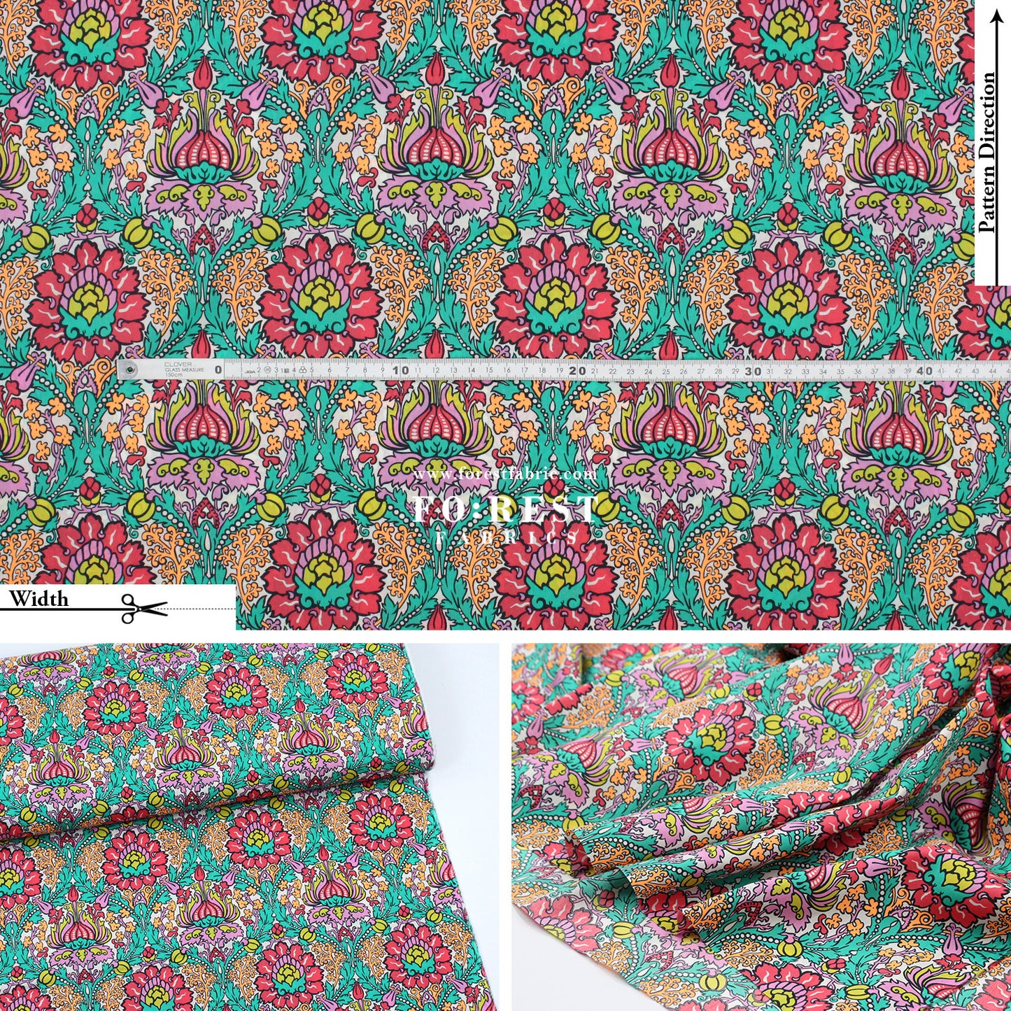 Liberty of London (Cotton Tana Lawn Fabric) - Electric Nouveau