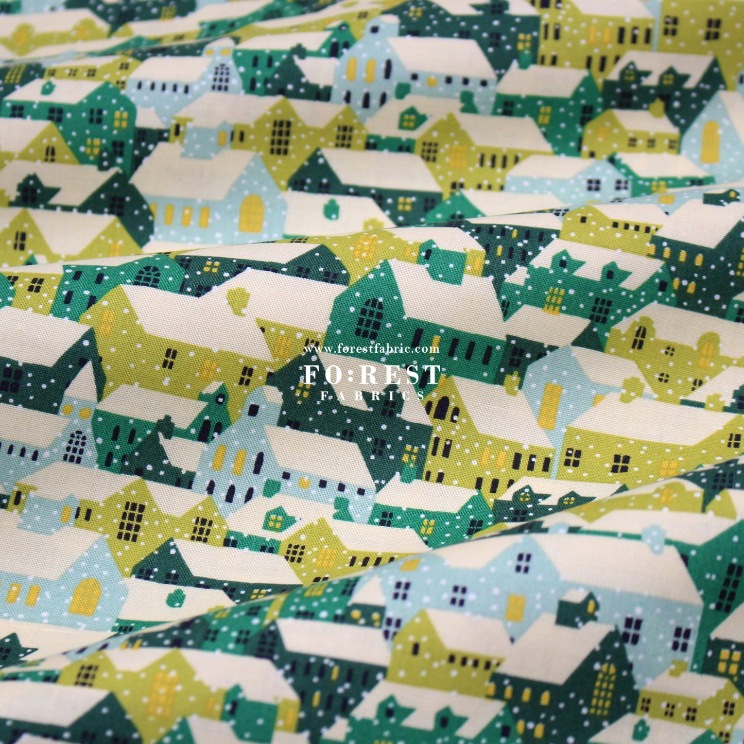 Quilting Liberty - Snowy Rooftops fabric A