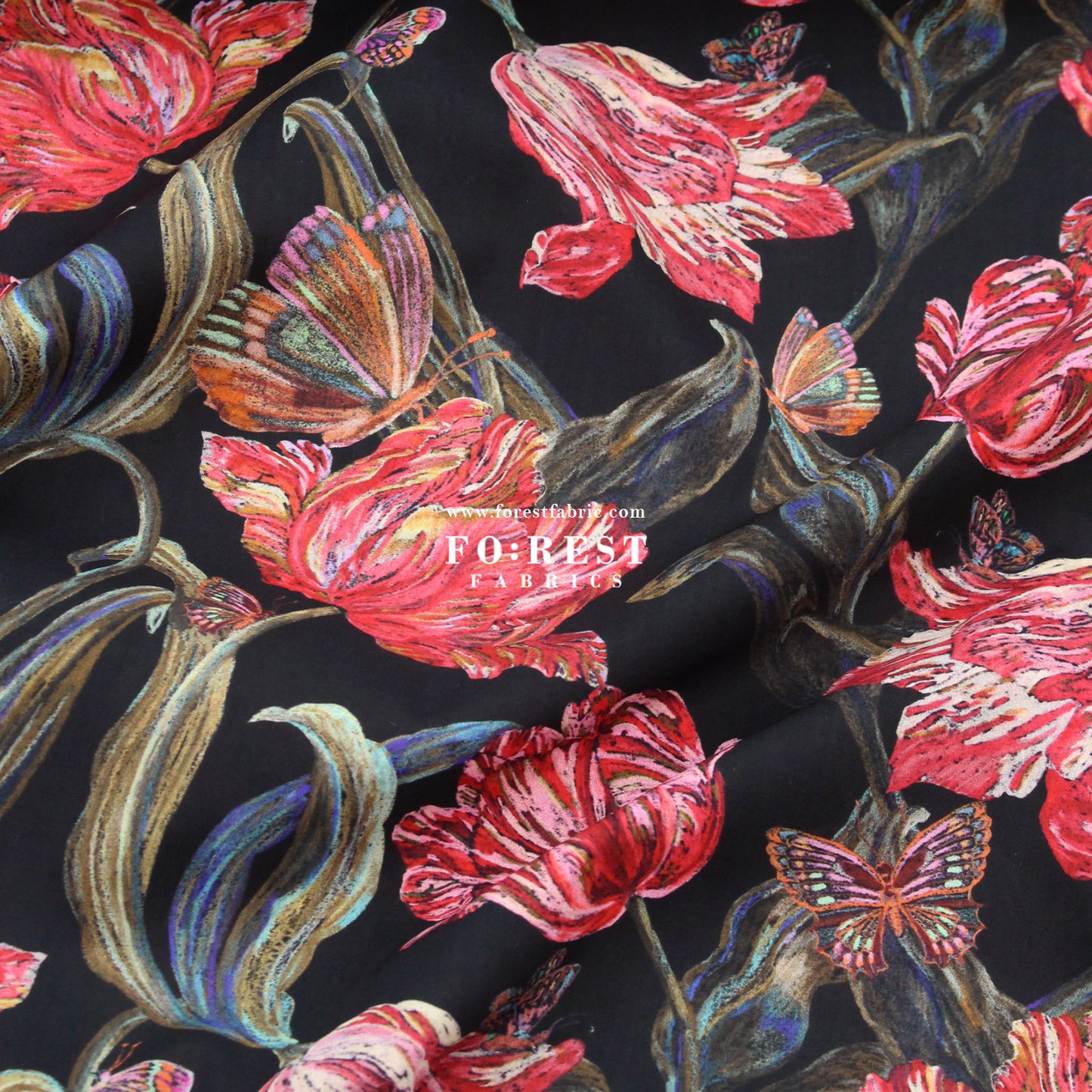 Liberty of London (Cotton Tana Lawn Fabric) - Midnight Sketch A