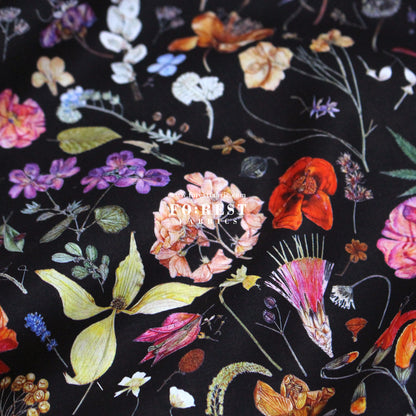 Liberty of London (Cotton Tana Lawn Fabric) - Floral eve Black