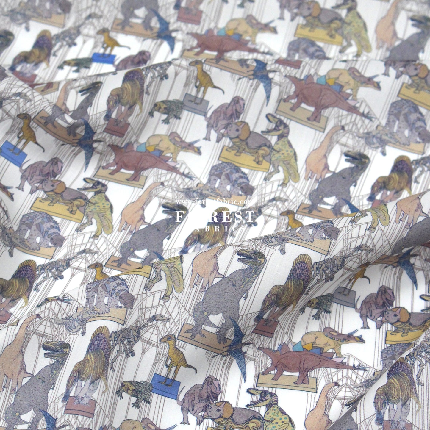 Liberty of London (Organic Tana Lawn Cotton Fabric) - Claws Roars N Dinosaur B