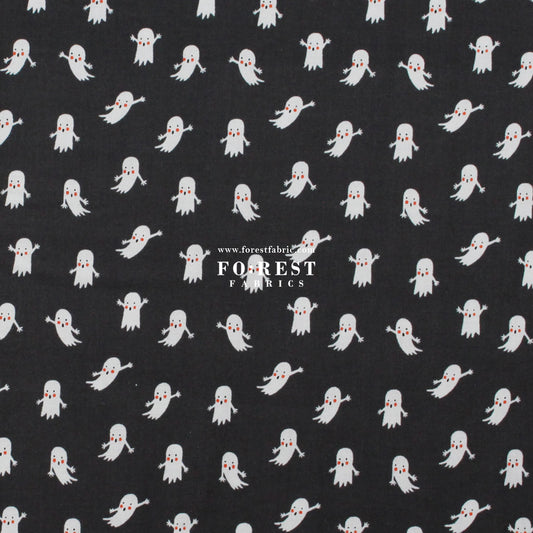 cotton - Ghosts Black fabric