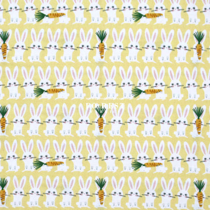 cotton - Carrot and Rabbit fabric