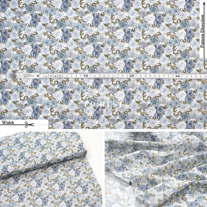 Liberty of London (Cotton Tana Lawn Fabric) - Covent Garden LightBlue