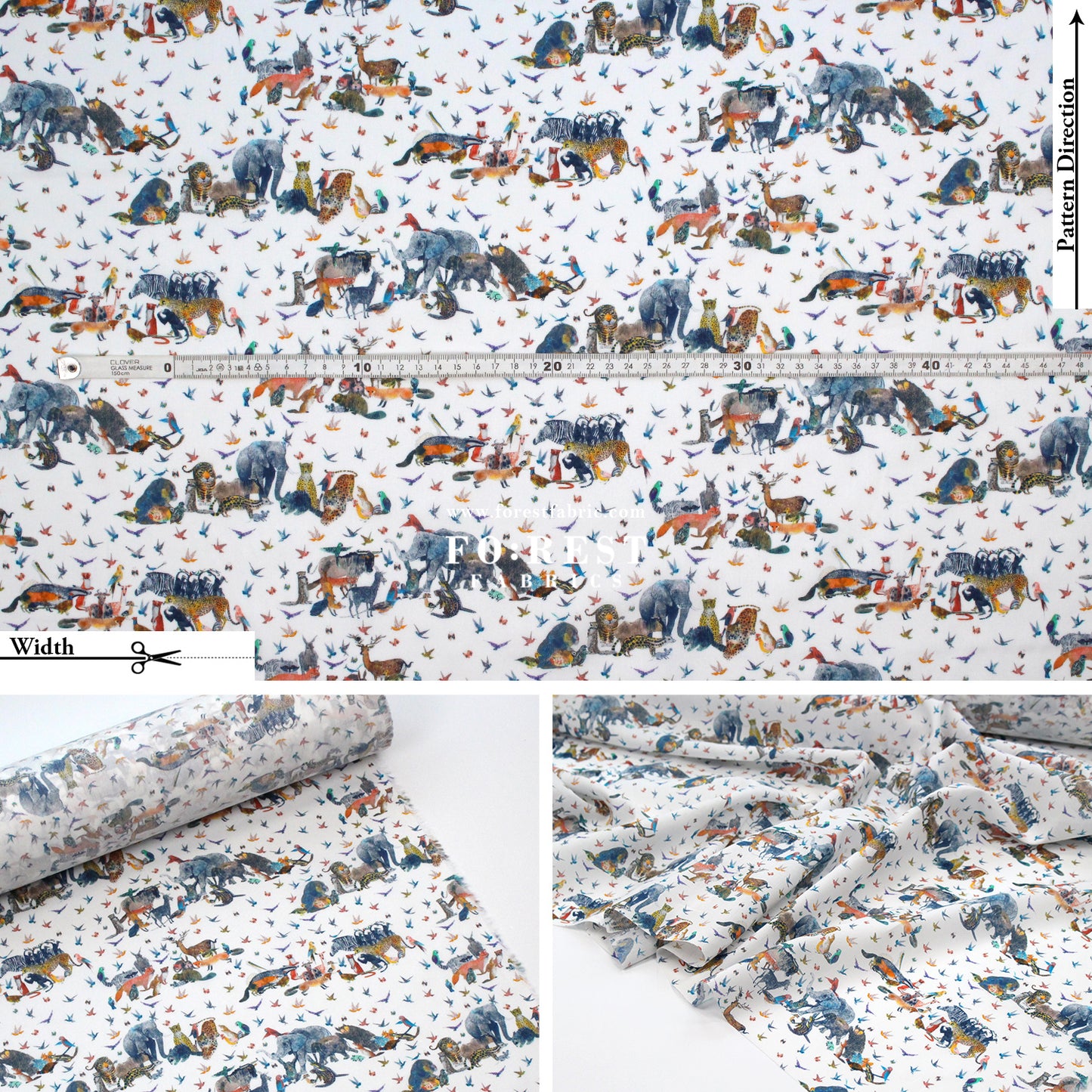 Liberty of London (Organic Tana Lawn Cotton Fabric) - Jungle Crumble B