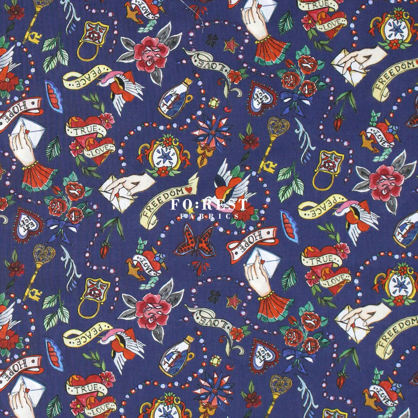 Liberty of London (Cotton Tana Lawn Fabric) - True Love