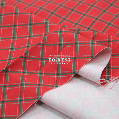 cotton - Christmas Plaid fabric Red