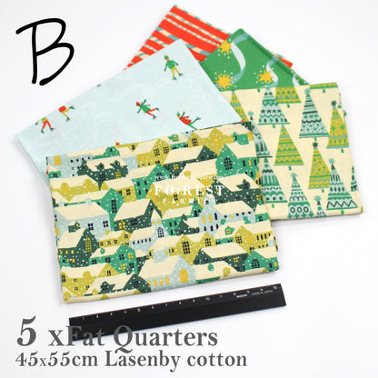 Fat Quarters Quilting Liberty Festive Fair Christmas SET