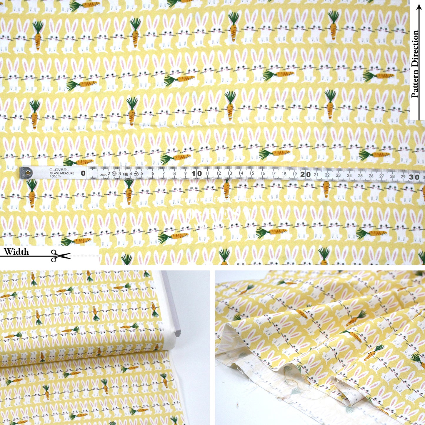 cotton - Carrot and Rabbit fabric