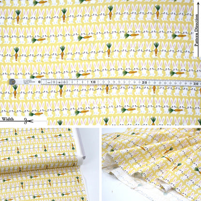 cotton - Carrot and Rabbit fabric