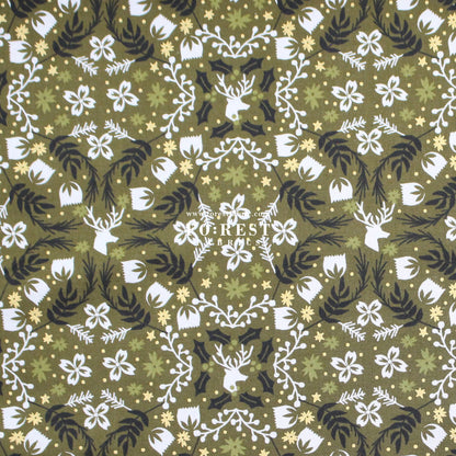 cotton - Gather Forest  Metallic fabric