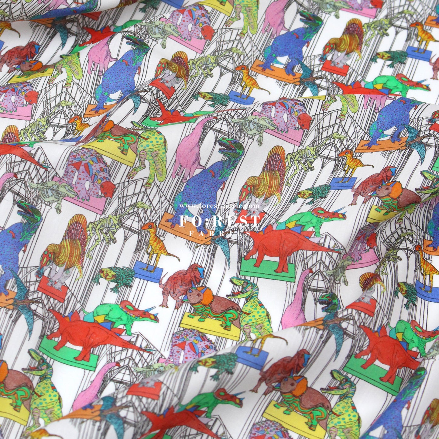 Liberty of London (Organic Tana Lawn Cotton Fabric) - Claws Roars N Dinosaur C